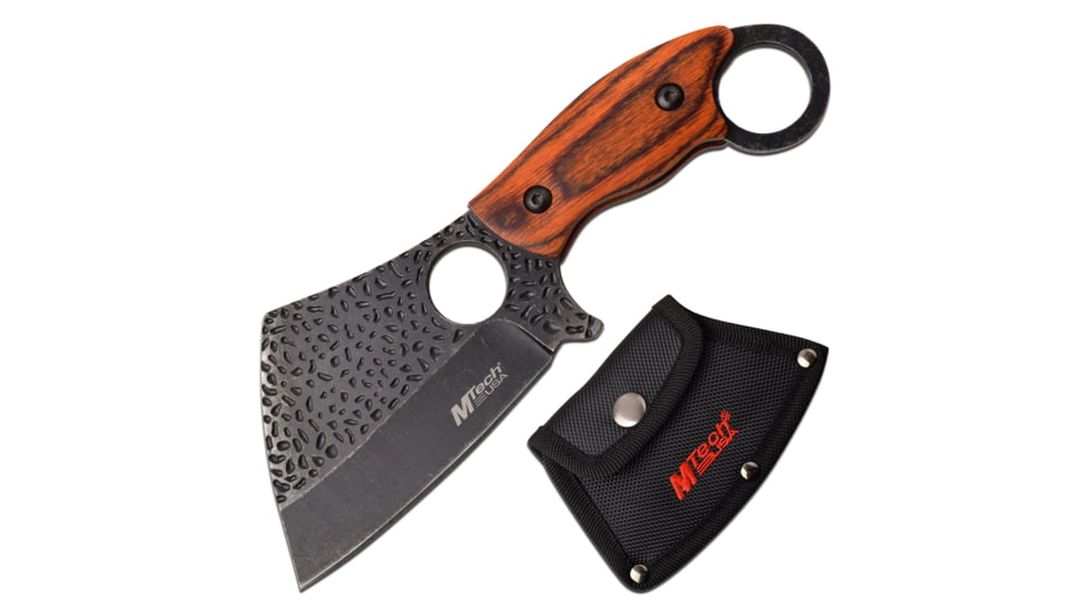 Mtech Wharncliffe Fixed Blade Knife, 3.5 in, 3Cr13 Stainless Steel Stainless Steel, Brown, MT-20-86BR