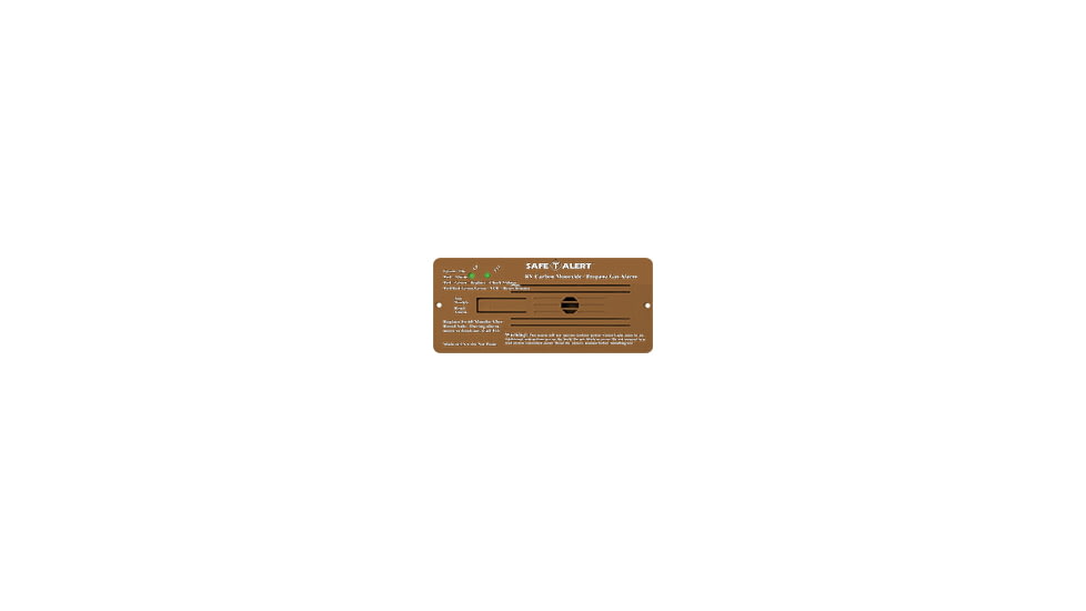 MTI Industries Safe T Alert 35 Series Dual Lp/Co Alarm - Flush Mount, Brown, 35-742-BR