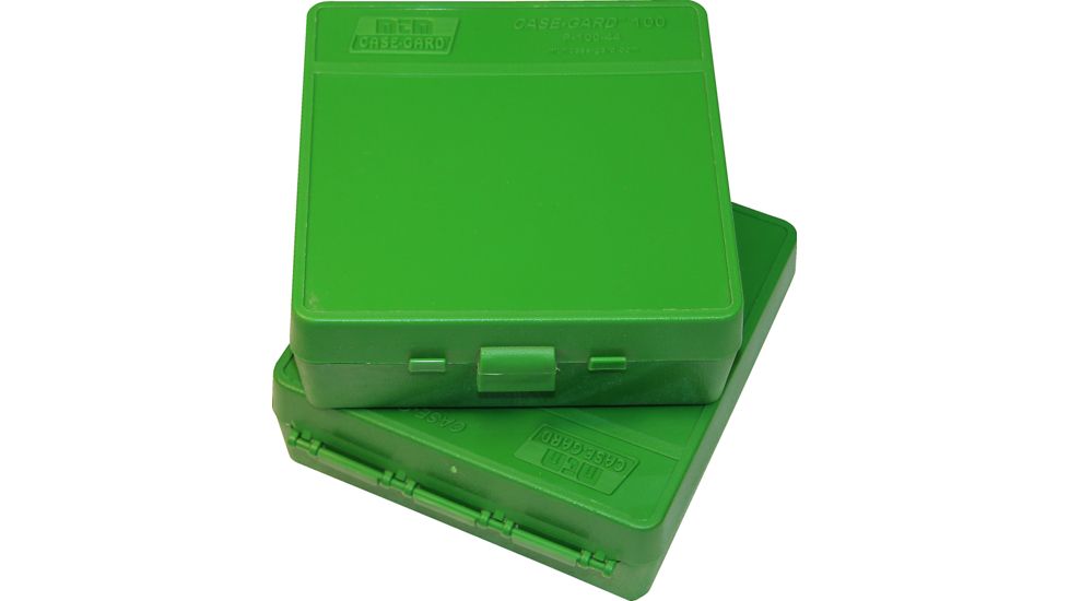 MTM 100 Round 44 Magnum/45 Long Colt Green Pistol Ammo Box P1004410