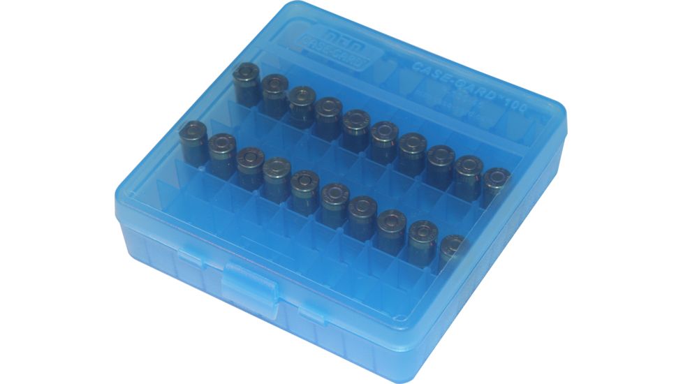 MTM 100 Round 45ACP-10MM Blue Pistol Ammo Box P1004524