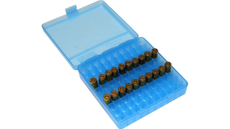 MTM 100 Round 45ACP-10MM Blue Pistol Ammo Box P1004524