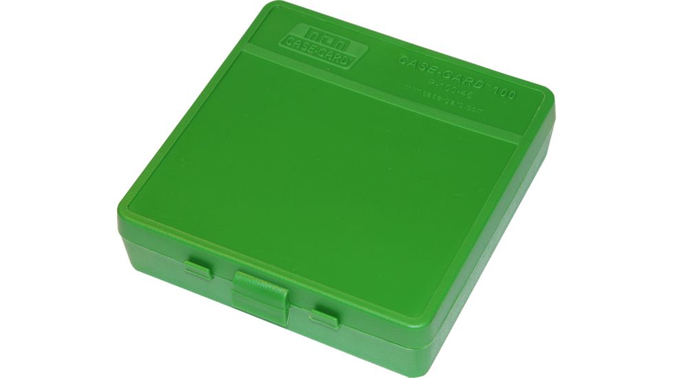 MTM 100 Round 45ACP/10MM Green Pistol Ammo Box P1004510