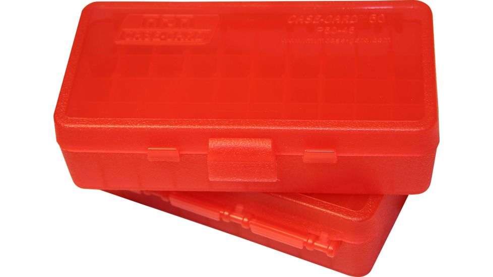 MTM 50 Round 45ACP/10MM Red Pistol Ammo Box P504529