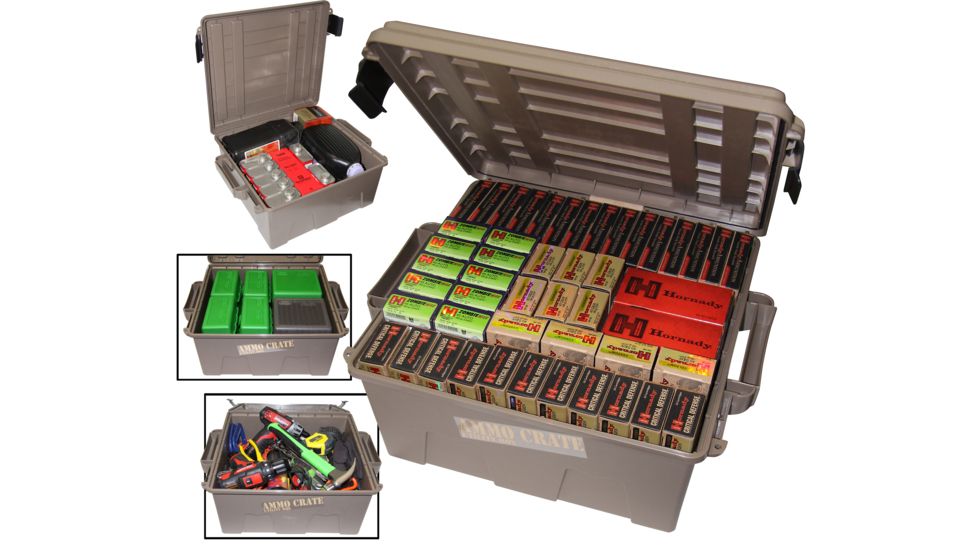 MTM ammo Crate 7.25 deep, Dk Earth, large ACR8-72