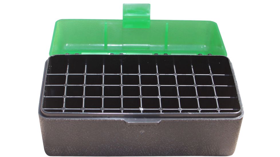 MTM Case-Gard 50 Rifle Ammo Boxes .22-250 To .308 Clear Green/Black
