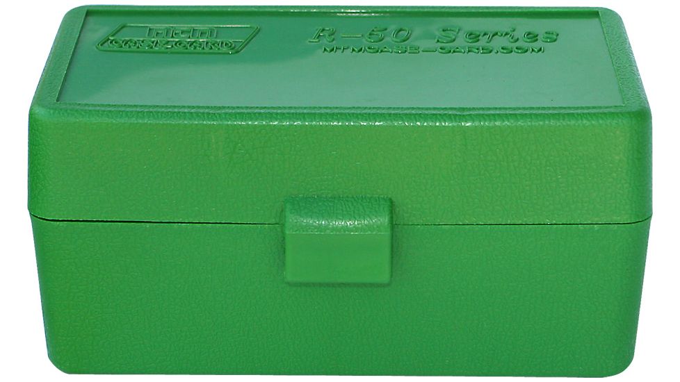 MTM Case-Gard 50 Rifle Ammo Boxes .22 Bench Rest &amp; 6mm PPC Green