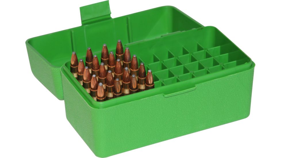 MTM Case-Gard 50 Rifle Ammo Boxes .222 &amp; .222 Magnum Green