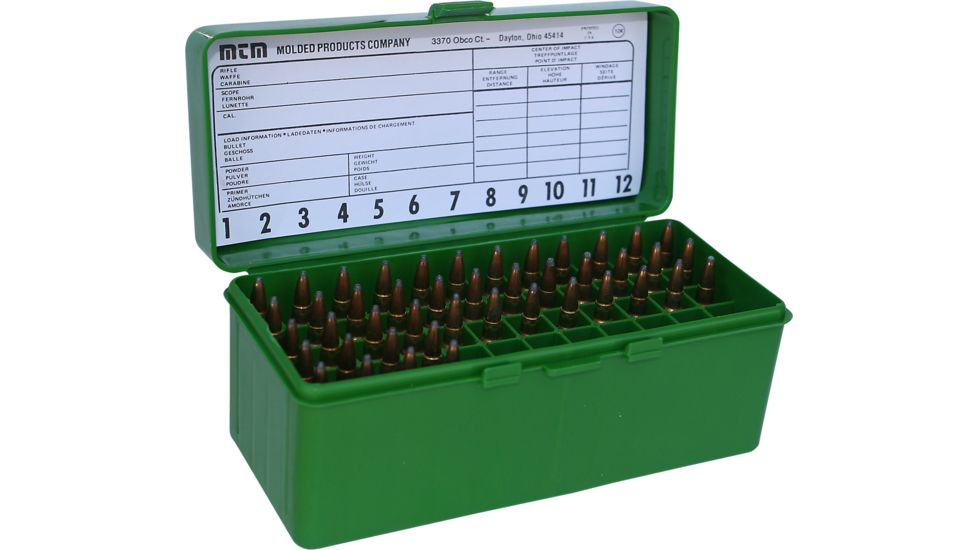 MTM Case-Gard 60 .22-250 to .308 Winchester Green