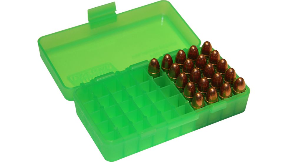MTM P50 Fliptop Box Handgun .380-9mm Clear Green