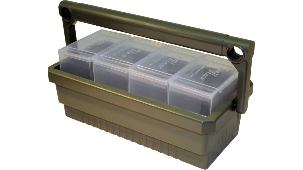 MTM Shotshell Box Caddy, Army Green/Clear, SSC