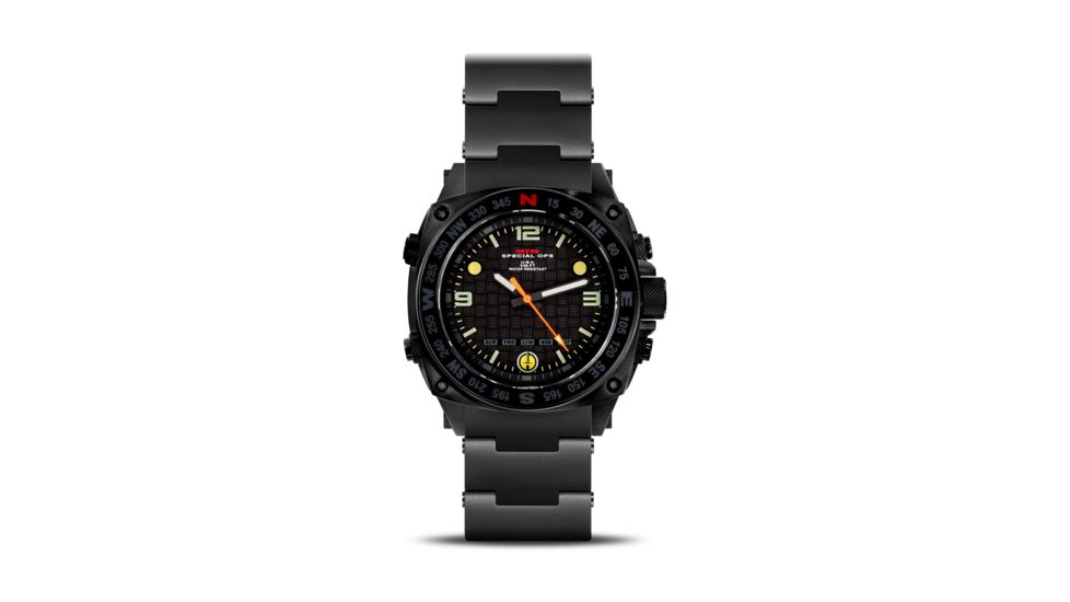 MTM Special Ops Men's Black Silencer Watch,Stainless Steel Band 855312003474