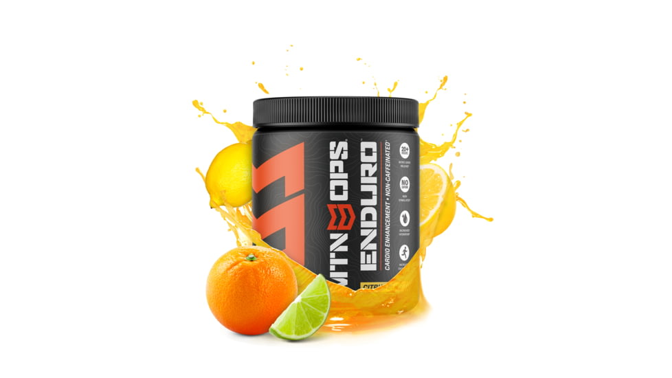 MTN OPS Enduro Cardio Enhancement Non-Caffeinated Energy Drink, 30-Serving Bottle, Citrus Bliss, 1102210130