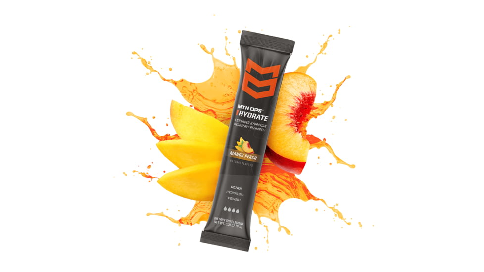 MTN OPS Hydrate Drink Mix, Mango Peach, 1 Serving, 1134320301