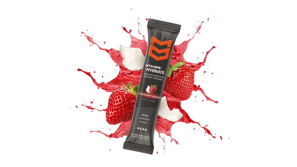 MTN OPS Hydrate Drink Mix, Strawberry Coconut, 1 Serving, 1134540301