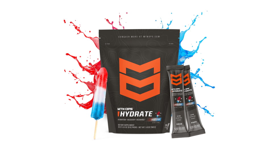 MTN OPS Hydrate Drink Mix, Liberty Pop, 20 Servings, 1134670320