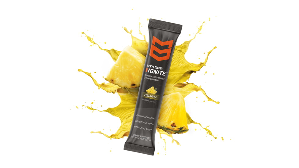 MTN OPS Ignite Energy Drink, Trail Pack, Pineapple, 1 Serving, 1104290301