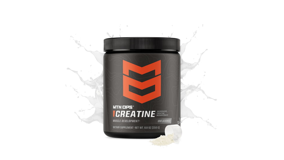 MTN OPS Unflavored Creatine Monohydrate, Tub, Unflavored, 50 Servings, 2135000150