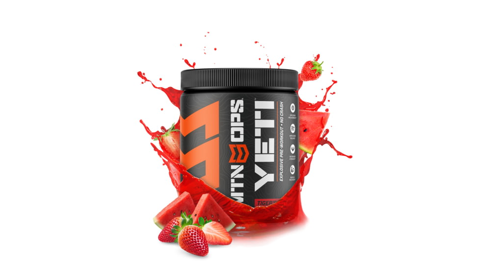 MTN OPS Yeti Monster Pre-workout Powder Energy Drink, 30 Serving Tub, Tiger's Blood, 1002-TB