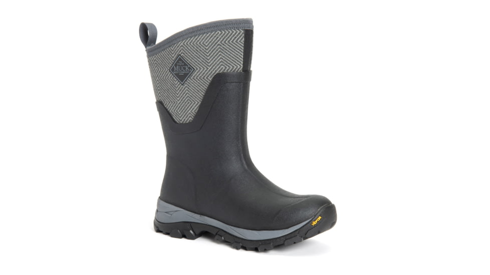 Muck Boots Arctic Ice Grip A.T. Mid Boots - Women's, Black/Grey Geometric, 7, ASVMA-101-GRY-070