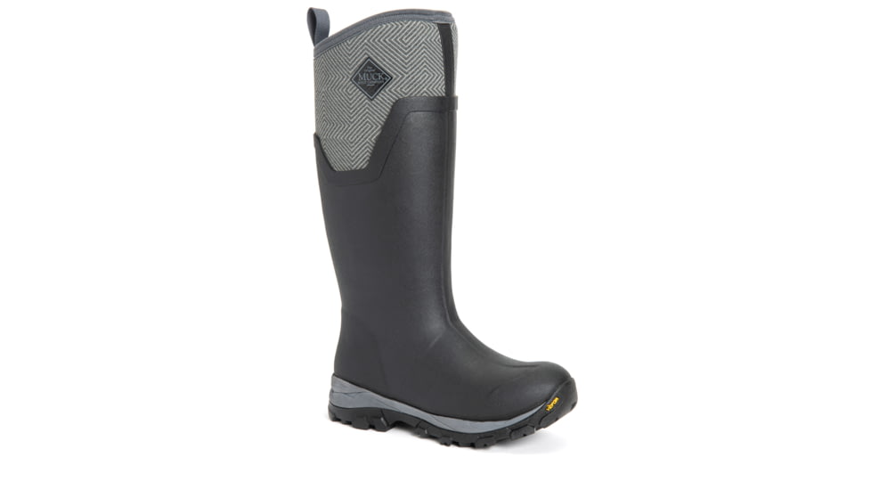 Muck Boots Arctic Ice Grip A.T. Tall Boots - Women's, Black/Grey Geometric, 5, ASVTA-101-GRY-050