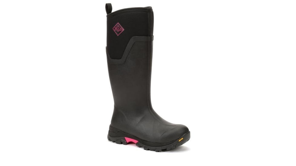 Muck Boots Arctic Ice Grip A.T. Tall Boots - Women's, Black/Hot Pink, 7, ASVTA-404-PNK-070