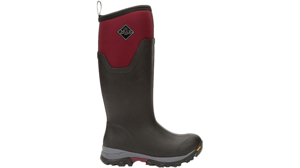 Muck Boots Arctic Ice Grip A.T. Tall Boots - Womens, Black/Maroon, 6, ASVTA-600-RED-060