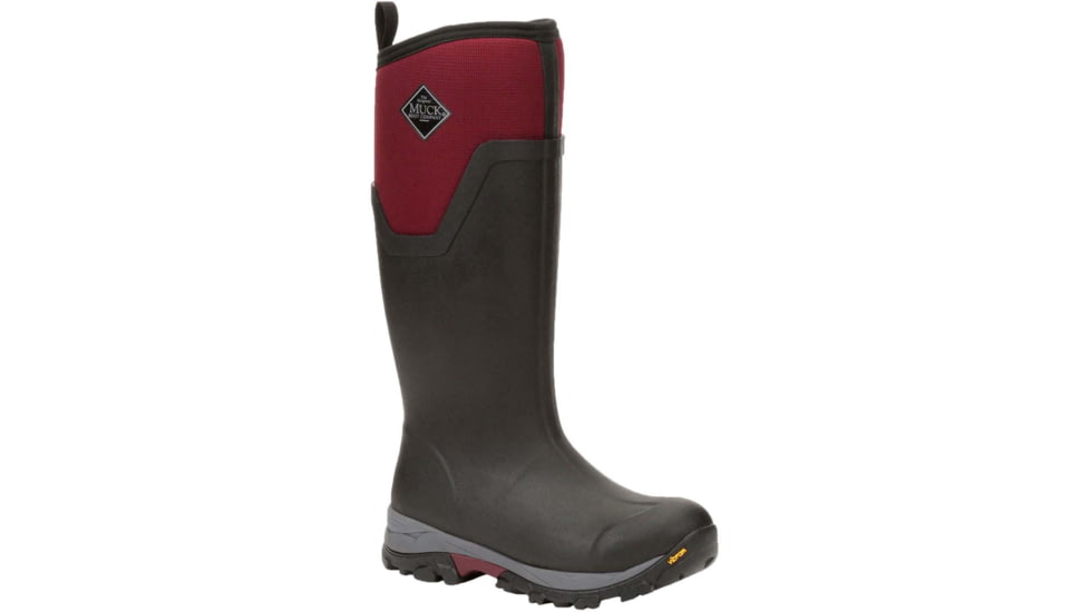Muck Boots Arctic Ice Grip A.T. Tall Boots - Women's, Black/Maroon, 6, ASVTA-600-RED-060