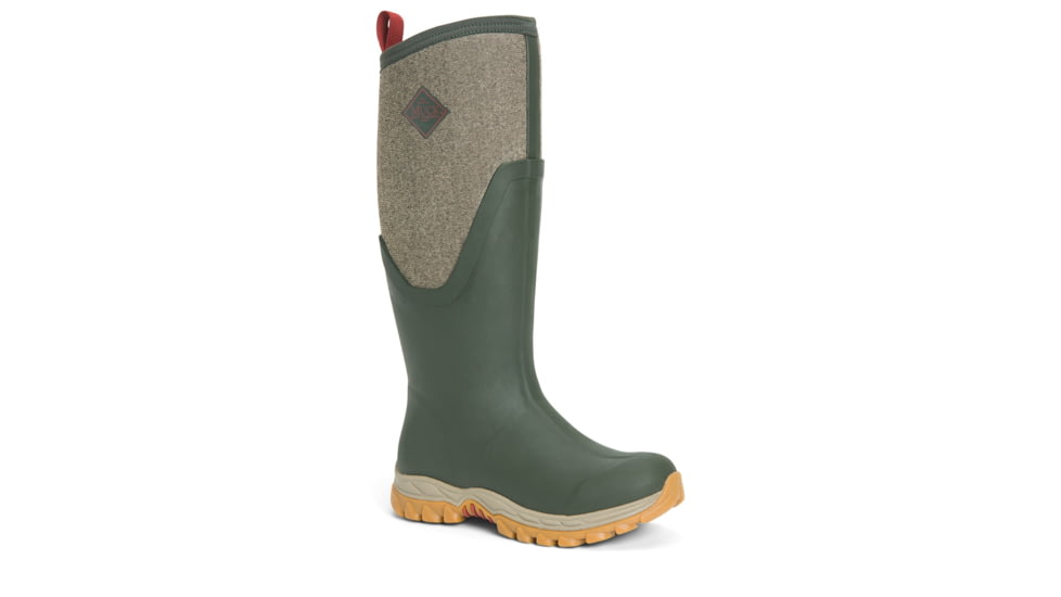 Muck Boots Arctic Sport II Tall - Womens, Dark Olive/Herringbone, 9, AS2T-3TW-GRN-090