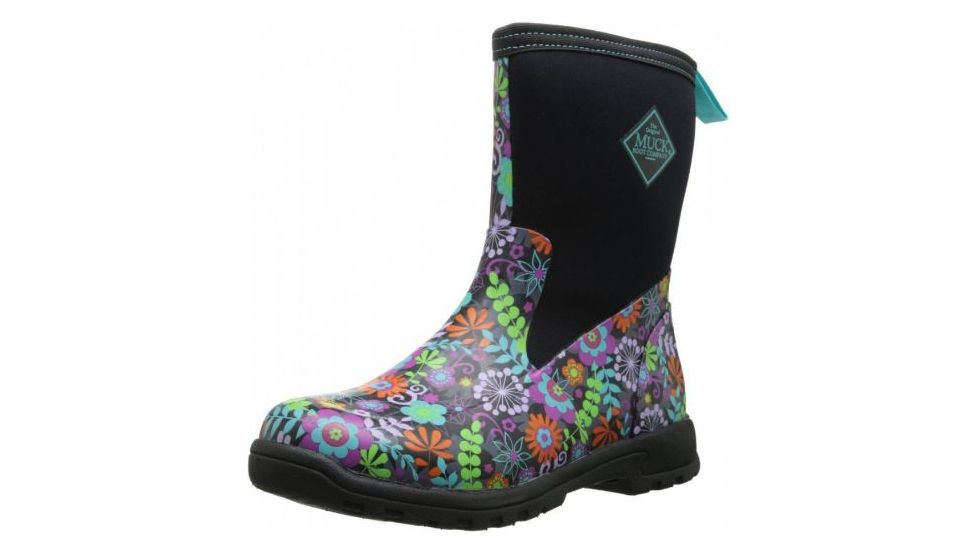 Muck Boots Breezy Mid Rubber Boot - Womens-Black-Medium-5, Black, 5 muk0016-Black-Medium-5