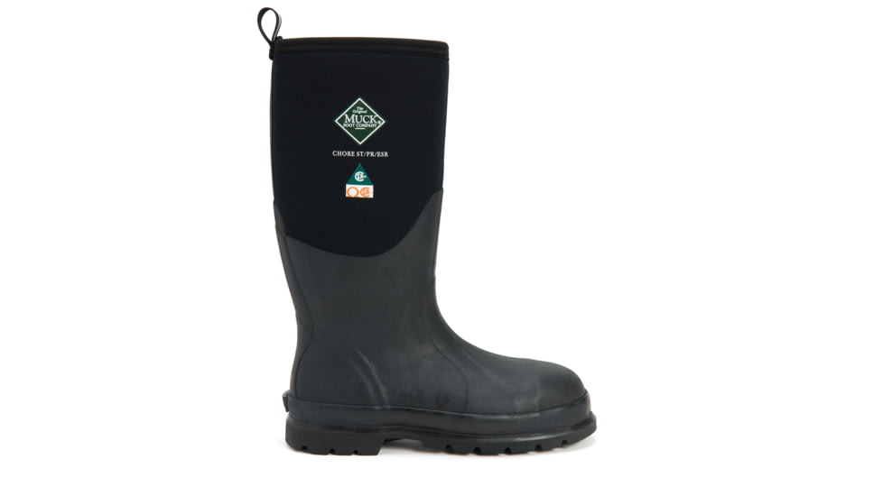 Muck Boots Chore Fleece CSA Steel Toe Tall Boots - Mens, Black, 11, CHF-CSAA-BLK-110