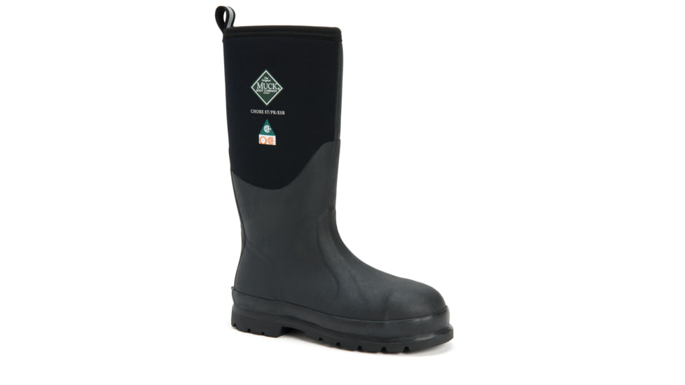 Muck Boots Chore Fleece CSA Steel Toe Tall Boots - Men's, Black, 11, CHF-CSAA-BLK-110