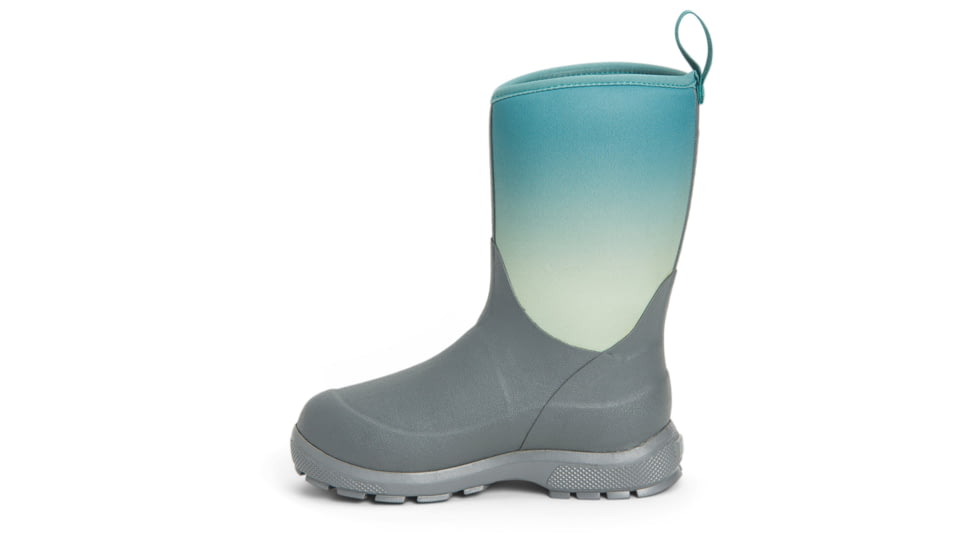 Muck Boots Element Boot - Kids, Gray/Teal Fade, 2, KEL-102-GRY-020