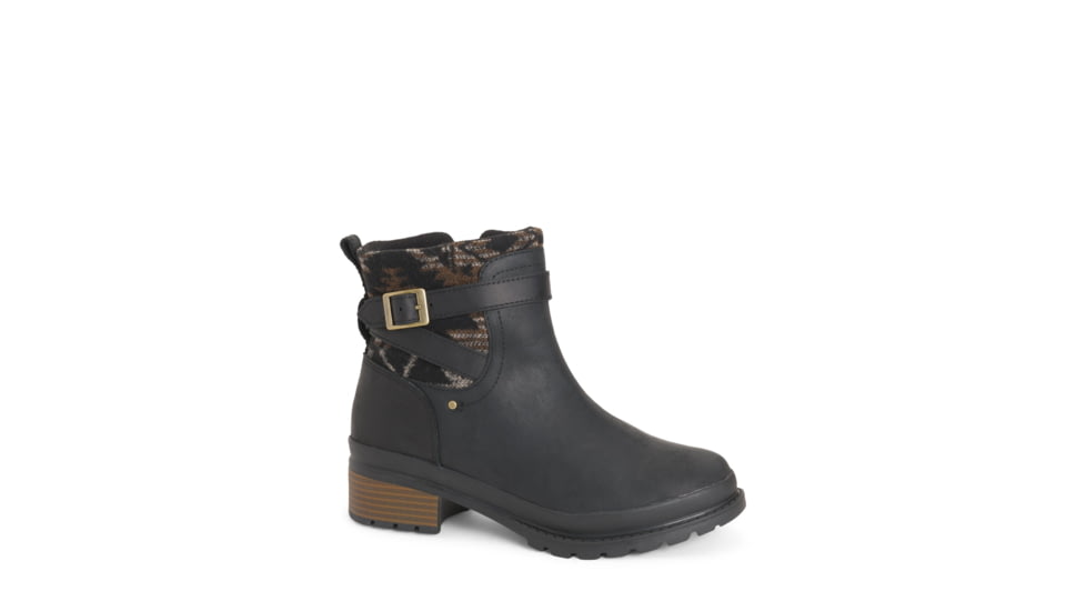 Muck Boots Liberty Waterproof Ankle Zip Boots - Women's, Black/Horse Blanket, 9.5, LWKS-1HRS-BLK-095