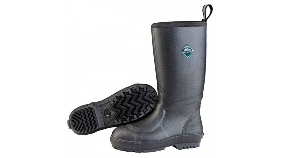 Muck Boots Mens Chore Resistant Metguard St Oil,Chemical SlipResistant Work Boot, Black,Black, 5, CRTM000005