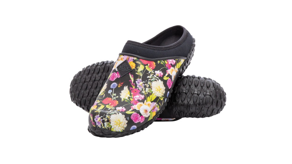 Muck Boots Muckster II Clog - Womens, Night Floral, 8, WMC-001-BLK-080