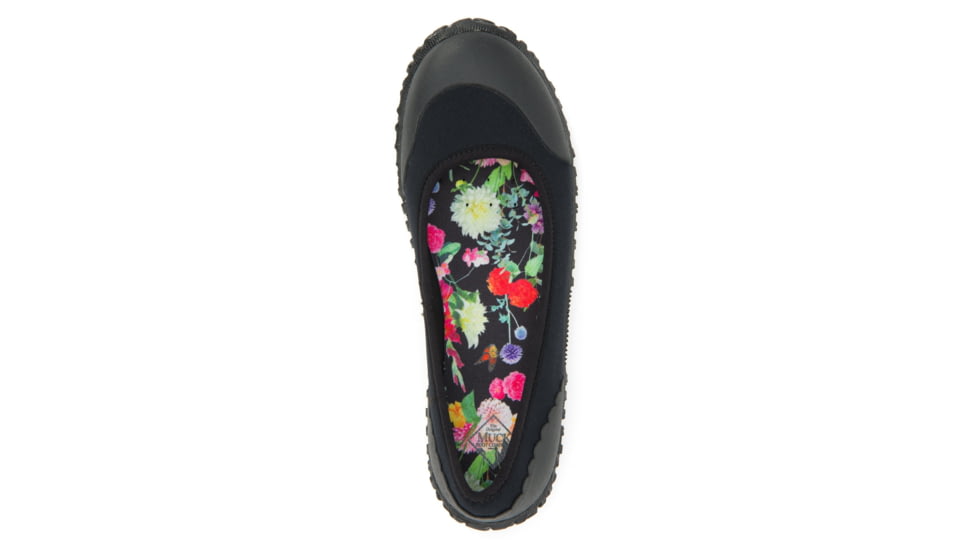 Muck Boots Muckster II Flat - Women's, 6 US, Medium, Black/Night Floral Print, WMB-001-BLK-060