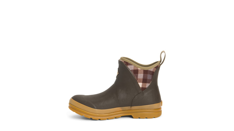 Muck Boots Originals Ankle Boot - Womens, Brown/Plaid/Gum, 9, OAW-9PLD-BRN-090