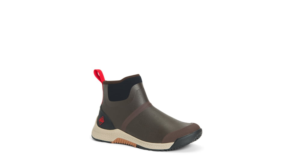Muck Boots Outscape Chelsea Boot - Men's, Coffee Bean/Crockery/Black/Ribbon Red, 9, OSC-900-BRN-090