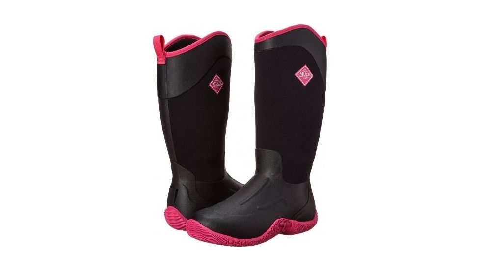 Muck Boots Womens Tack Ii Mid Equestrian Work Boot, Black, Hot Pink, 11, TK2M404011