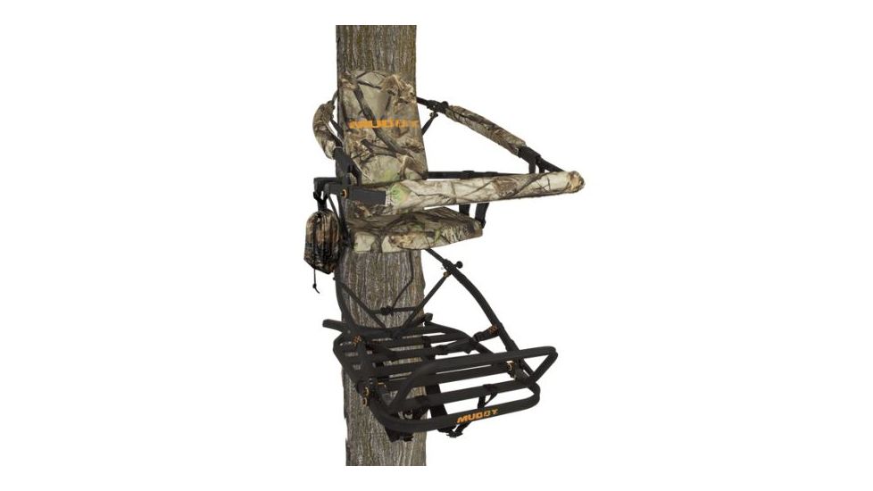 Muddy Fusion Climber, includes Backpack Straps, Accessory Bag, Full Body Fall Arrest Harness, Black/Camo MCL500-A