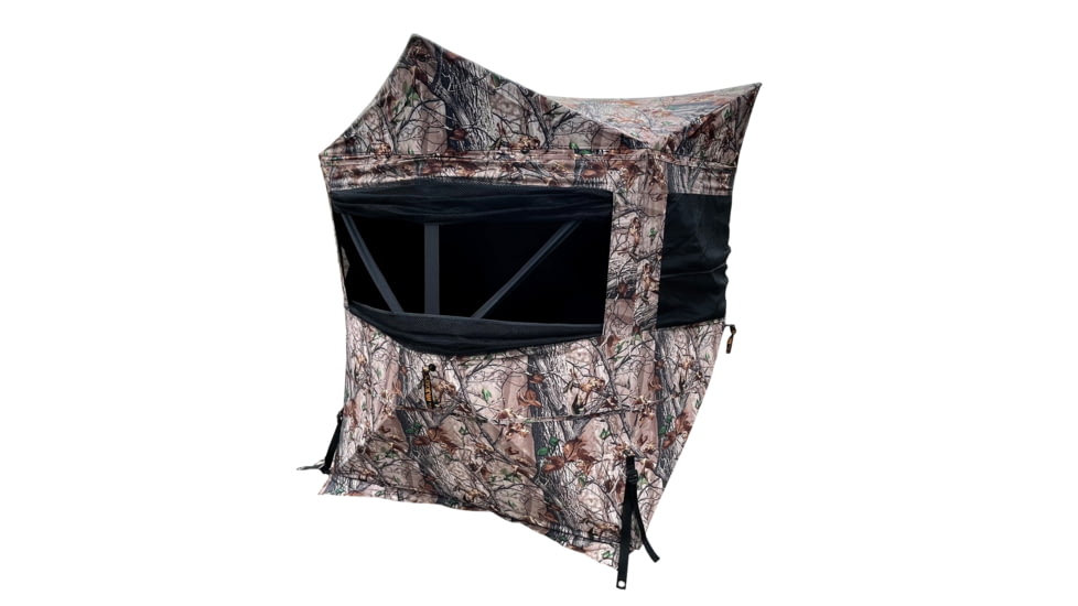 Muddy Twin Peaks Ground Blind / 58'' Long X 58'' Wide X 70'' Standing Height, Black, MUD-MGBTP