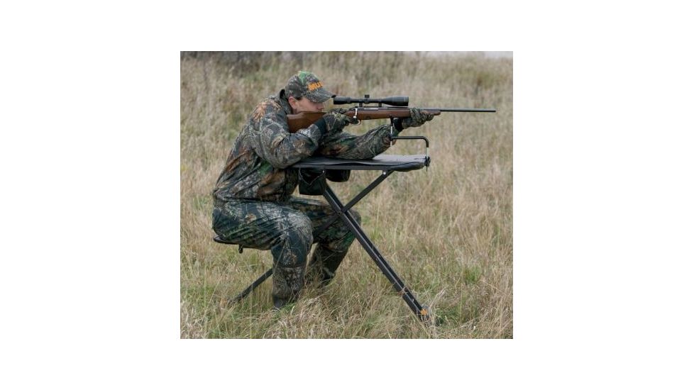 Muddy Slimline Treeseat, includes 1.5 Nylon Strap with Slide Buckle, Black/Camo MTS200