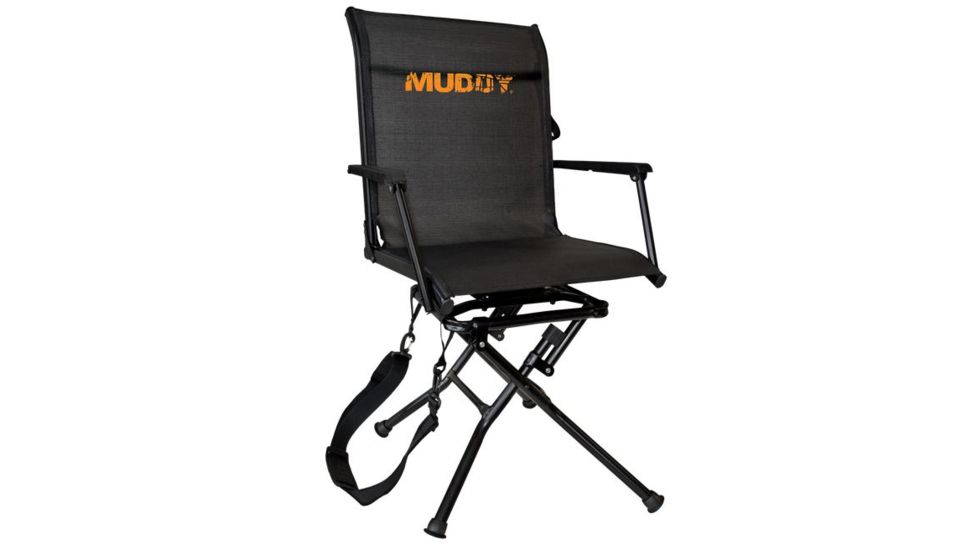 Muddy Swivel-Ease Ground Seat, includes Shoulder Carry Strap, Black MGS400