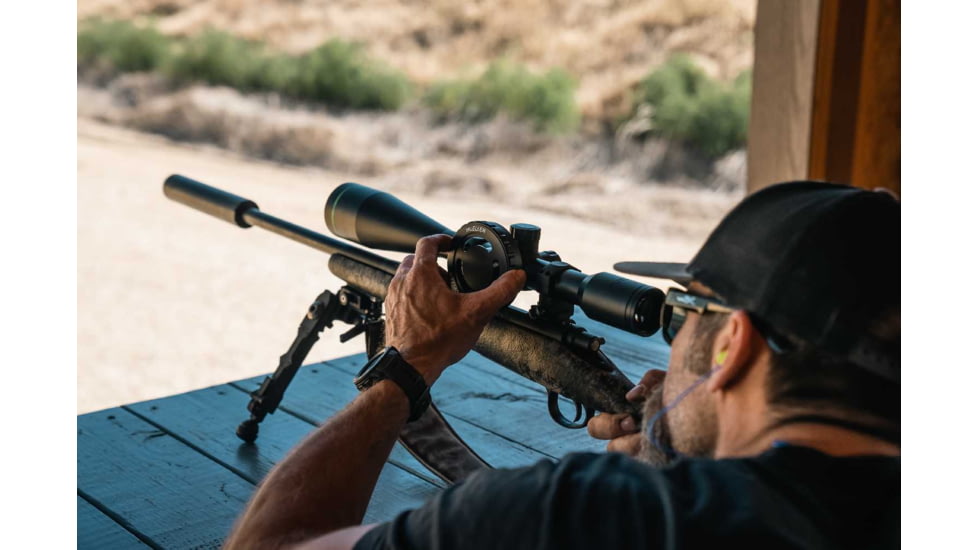 Mueller Optics 40x56 Side Focus Target Dot Rifle Scope, Matte Black, MU4056