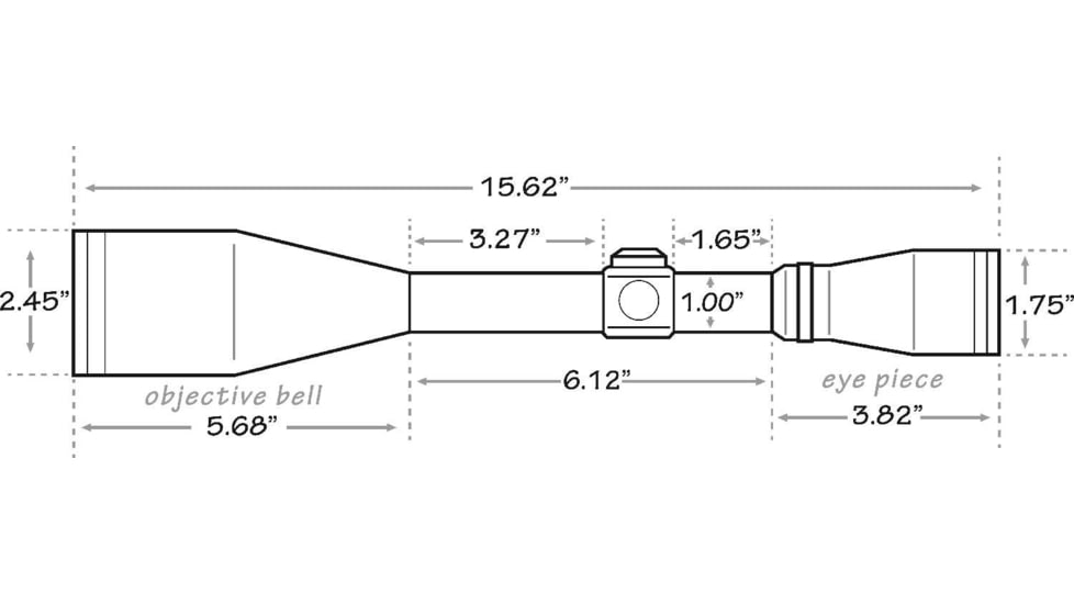 Mueller Optics 8.5-25x50mm Eraticator Long Range Red Dot Rifle Scope, Black MU852550IGR