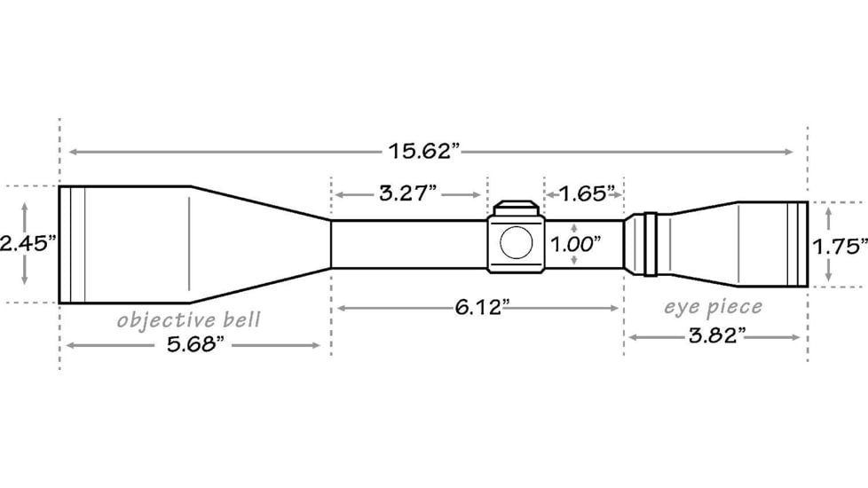 Mueller Optics 8.5-25x50mm Eraticator Long Range Red Dot Rifle Scope, Silver, MU852550IGRS