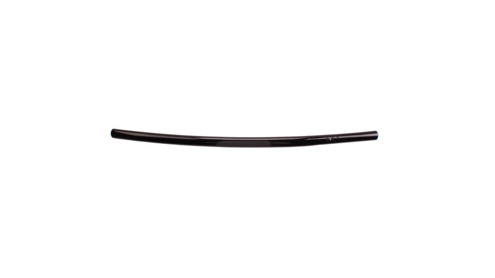 Musashi 38in Carbon Steel Katana Blade With Bo-Hi, Lacquered Black Gloss Redwood Style Saya, SS079BK