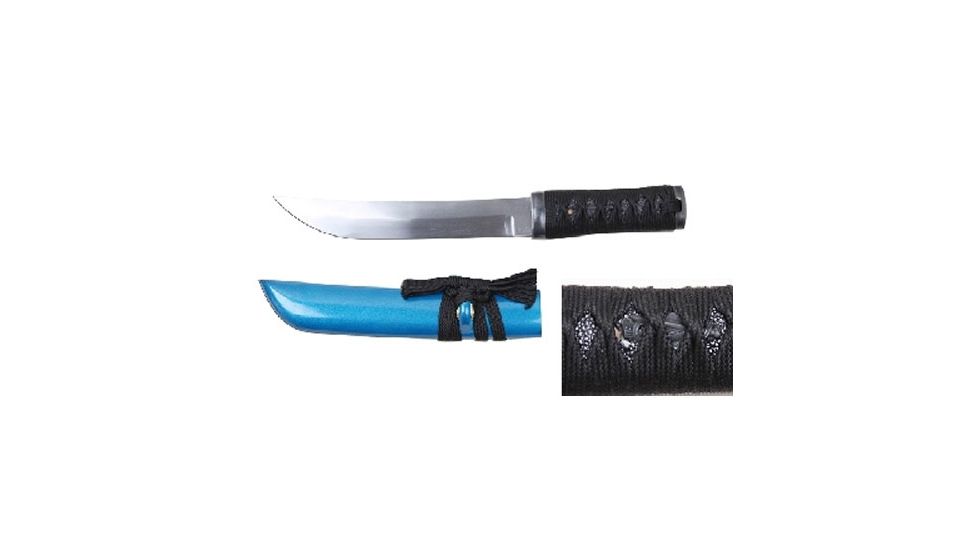 Musashi Asuka Tanto, 15in Hand Forged Razor Sharp Blade With 1045 Carbon Steel, Blue, SS073BL