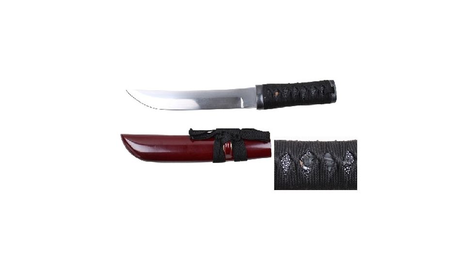 Musashi Asuka Tanto, 15in Hand Forged Razor Sharp Blade With 1045 Carbon Steel, Red, SS073BD