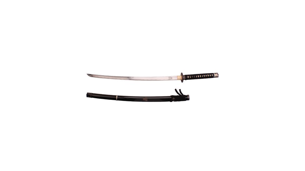 Musashi Bills Sword, 27in Carbon Steel Hand Forged Katana Blade, Black Wood Saya, SS028BK-1C